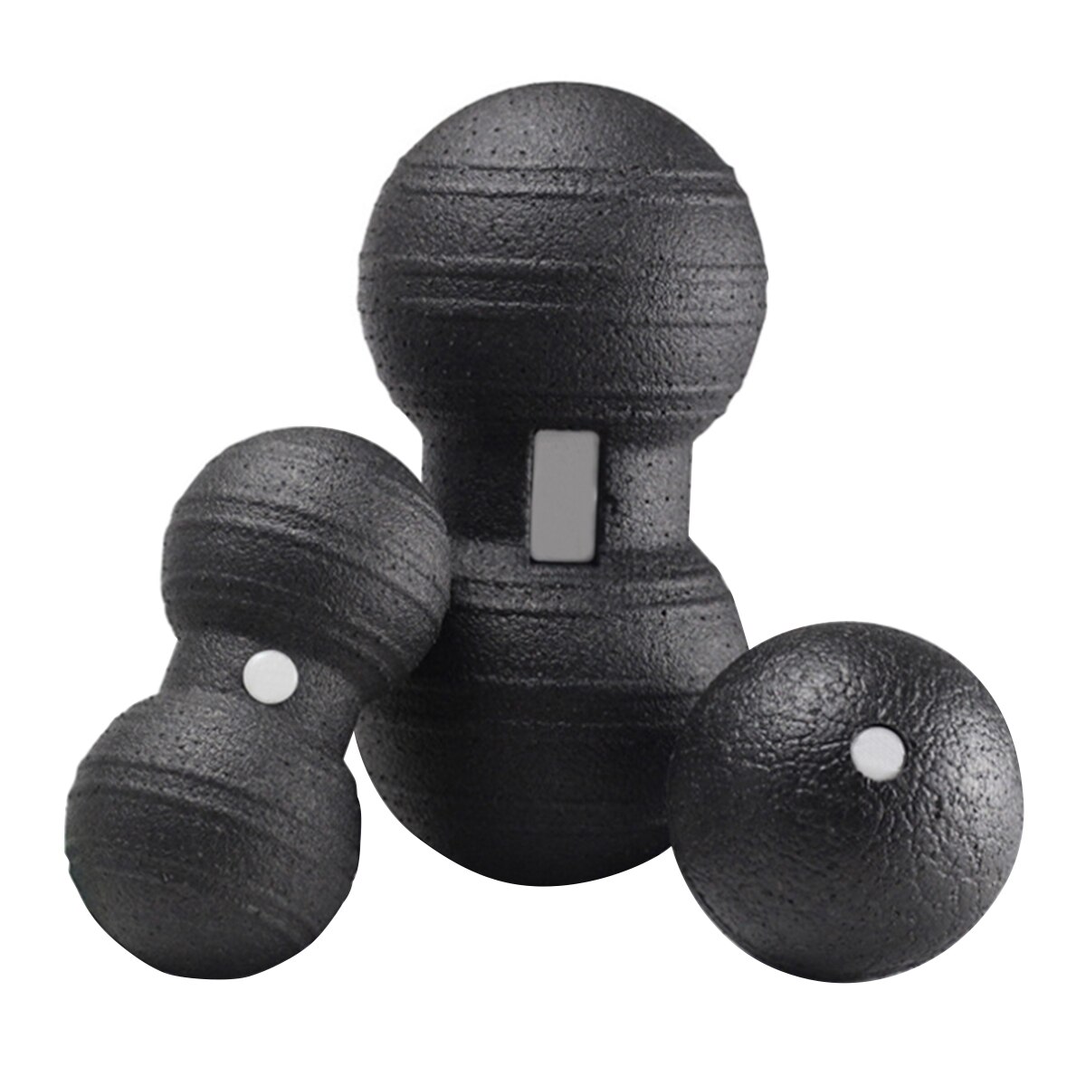 3pcs Double Lacrosse Ball Peanut/Round Shape Self Massage Roller Set Back Foot Neck Shoulder Physical Trigger Point Therapy: Default Title