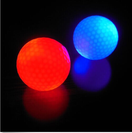 1pc dejlige lys-op blinkende nat lys glødende fluorescens golf bolde golf