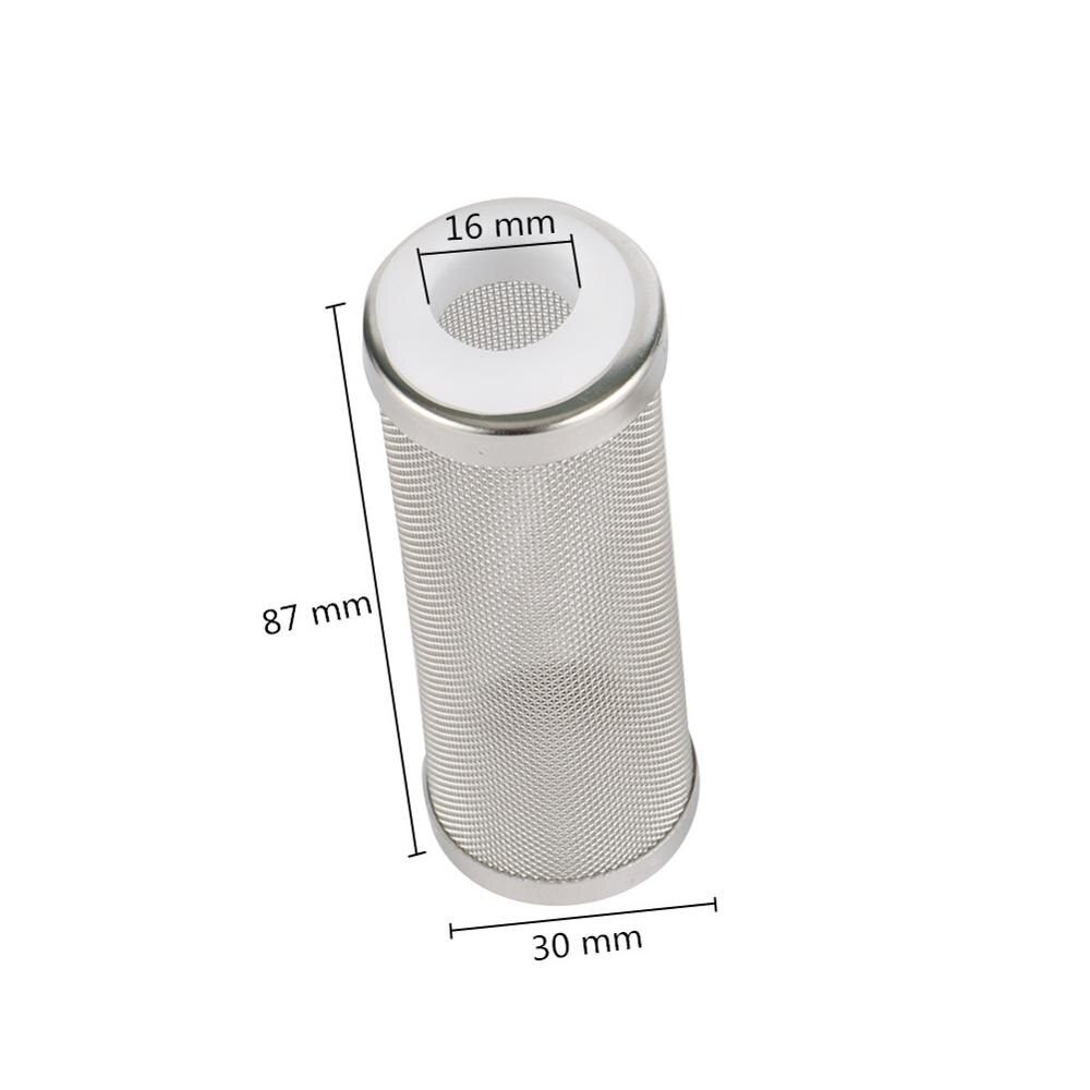 12mm/16mm Fish Tank Filter Stainless Steel Case Mesh Shrimp Nets Special Cylinder Filters Inflow Inlet Protect Aquarium Fittings: Inner diameter 16mm