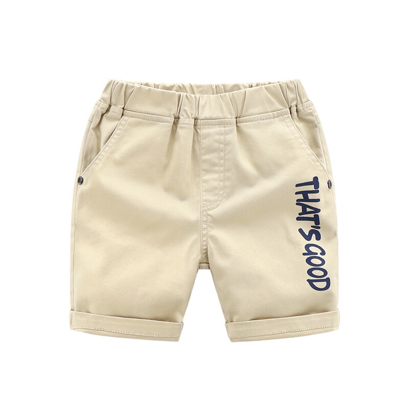 De Perzik Zomer Katoen Kinderen Strand Shorts Voor Jongens Peuter Kids Casual Broek Baby Jongens Shorts Elastische Taille Voor 3-8Years: Khaki / 6