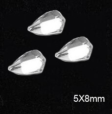 16 Stijl S/L-Steentjes, Speciale Vormige Non Fix Steentjes, 20Pcs Plaksteen, crystal Clear Nail Art Rhinestones: color8
