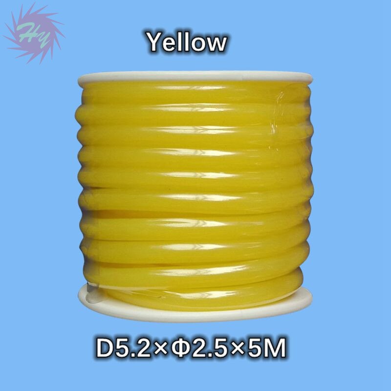 1 Roll 5 Meters Silicon RC Nitro(Glow) Fuel Line For RC Accessories: yellow