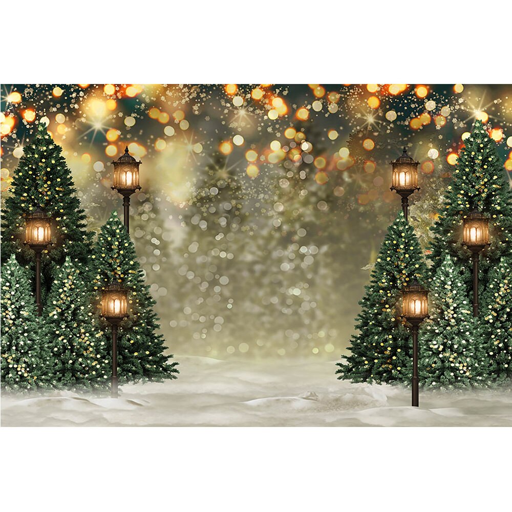 Feestelijke Kerstboom Met Een Besneeuwde Achtergrond, Kerstboom
