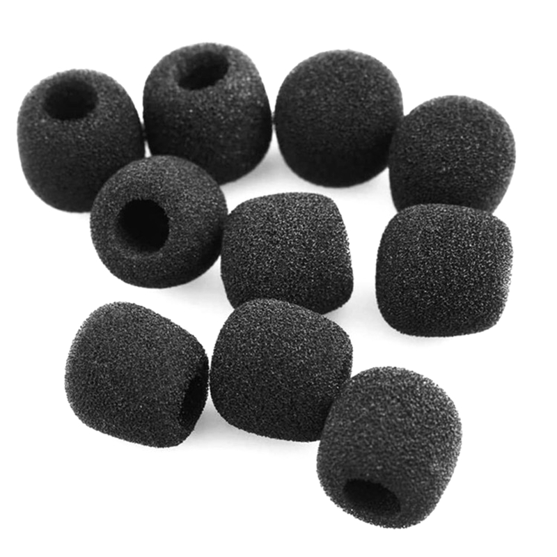10pcs Headset Replacement Cover Gooseneck Sponge Foam Microphone Windscreen