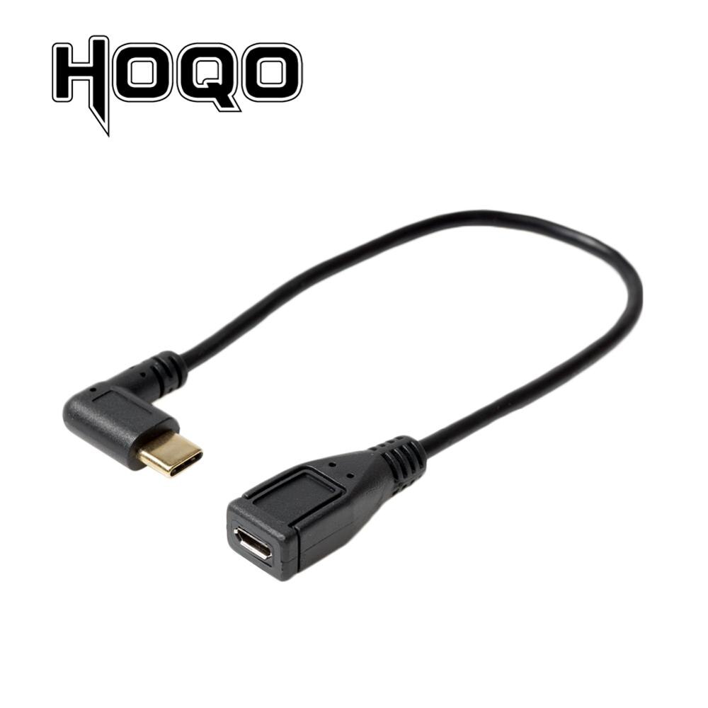 Maschio/femmina Micro USB a tipo C ad angolo retto da USB C a Micro B sincronizzazione carica dati cavo di alimentazione cavo per HDD Mobile Mp4 Carema: to Micro Female