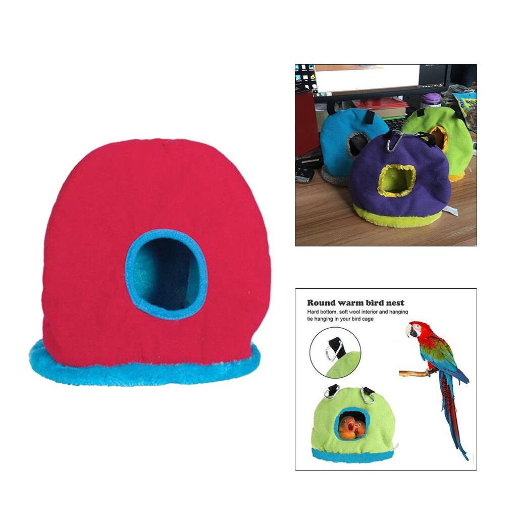 Birds Nest Shed Hut Cave Cage Bed for Pet Parakeet Cockatiel Conure Cockatoo