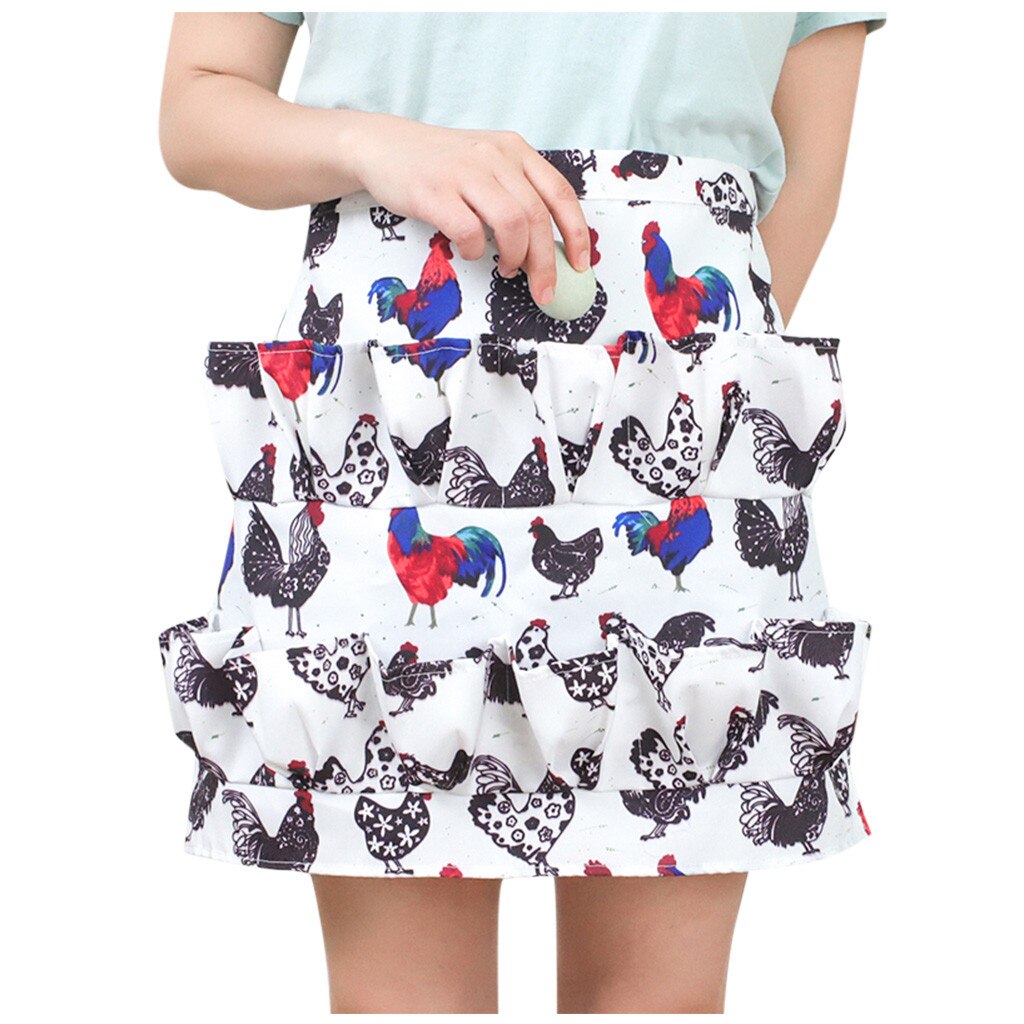 Schort urban look met kleine zak en gekruiste banden