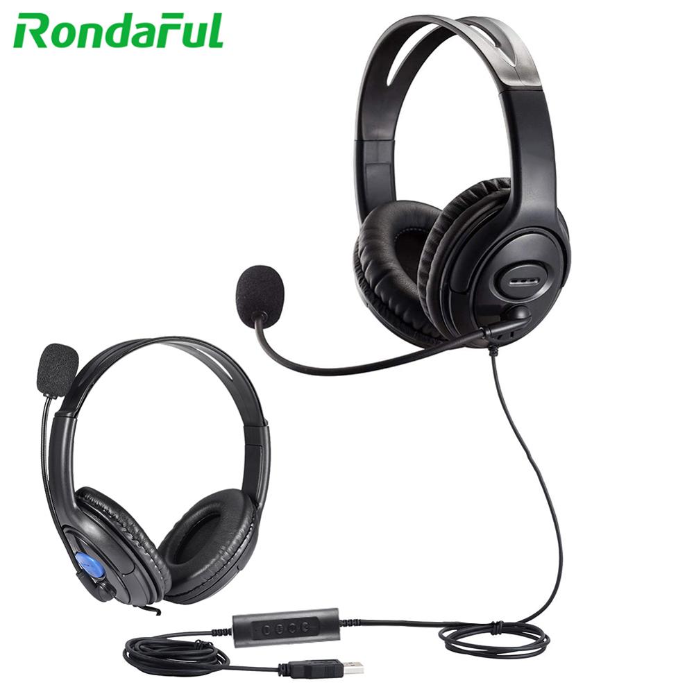 Headset USB Headset Computer Heaphone With Microphone Business Wired Headphones For Computer Laptop PC Headphones With Mic