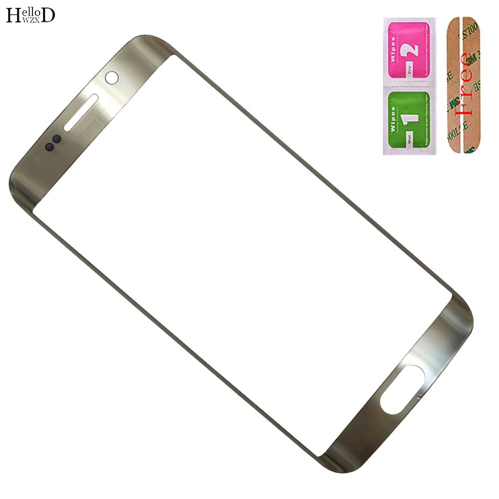 Lente de Cristal exterior para Samsung Galaxy S6 Edge G925 G925F, cristal frontal táctil LCD, pegamento OCA, S6 Edge