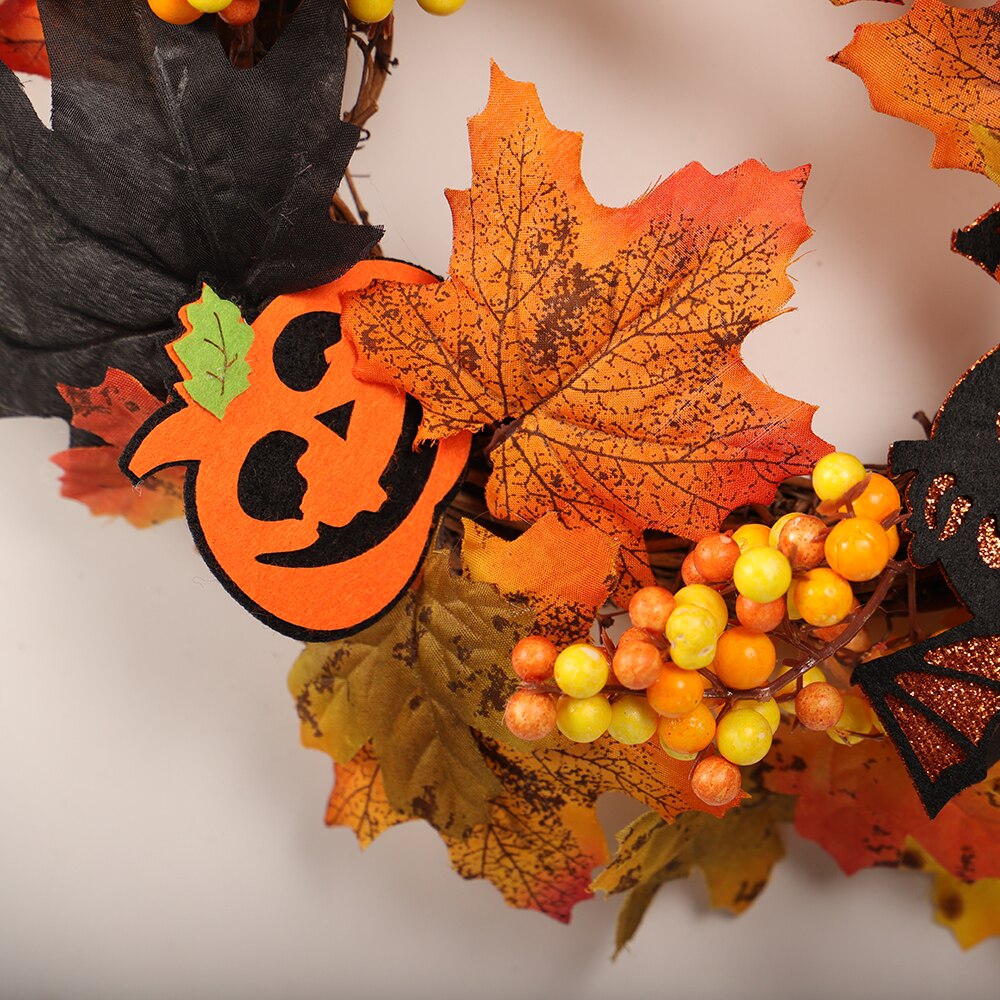 Halloween Maple Leaves Garland Lighted Fall Garland 3m Long String With 30 LED Lights Festive DIY Decoration Lights Home Decor