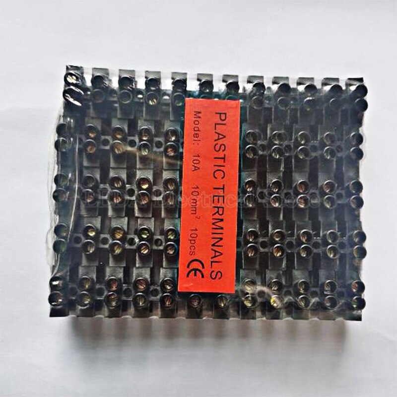 XS-1012 10A Dual Row Wire connector Screw terminal 12Position Barrier Strip Block Terminal Plastic Electrical connector terminal