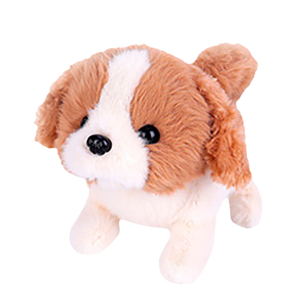 Jouets électroniques de Simulation de chien Robot mignon, jouet pour enfants qui aboiera et marchera, chiot électrique: G