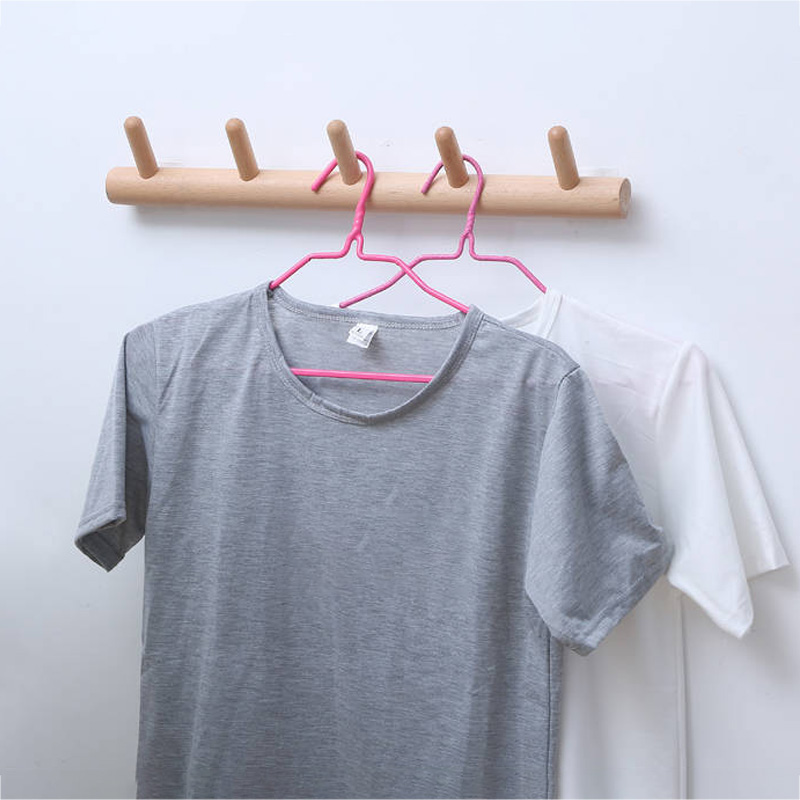 Nordic Simple Beech Tree Wall Hanging Solid Wood Coat Hook Storage Rack Wall Hanging Wooden Hanger