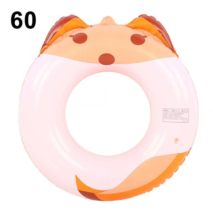 Kid Swimming Ring 60/70cm Inflatable Swimming Ring Summer Children Animal Shape Swim Ring Inflatable Pool Float Circle: Red 60cm