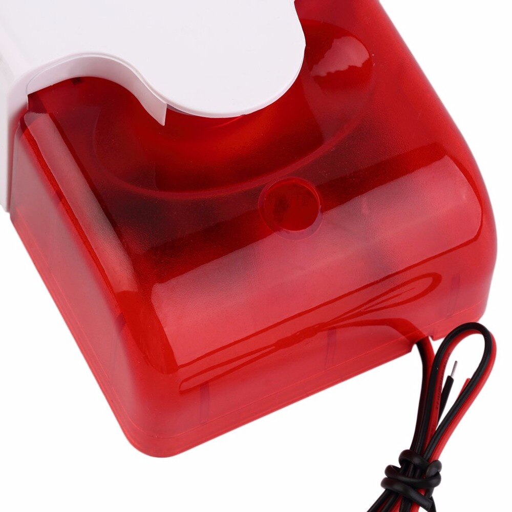 1 sett mini kablet strobe sirene holdbar 12v lydalarm strobe blinkende rødt lys sirene hjemme sikkerhetsalarmsystem 115db