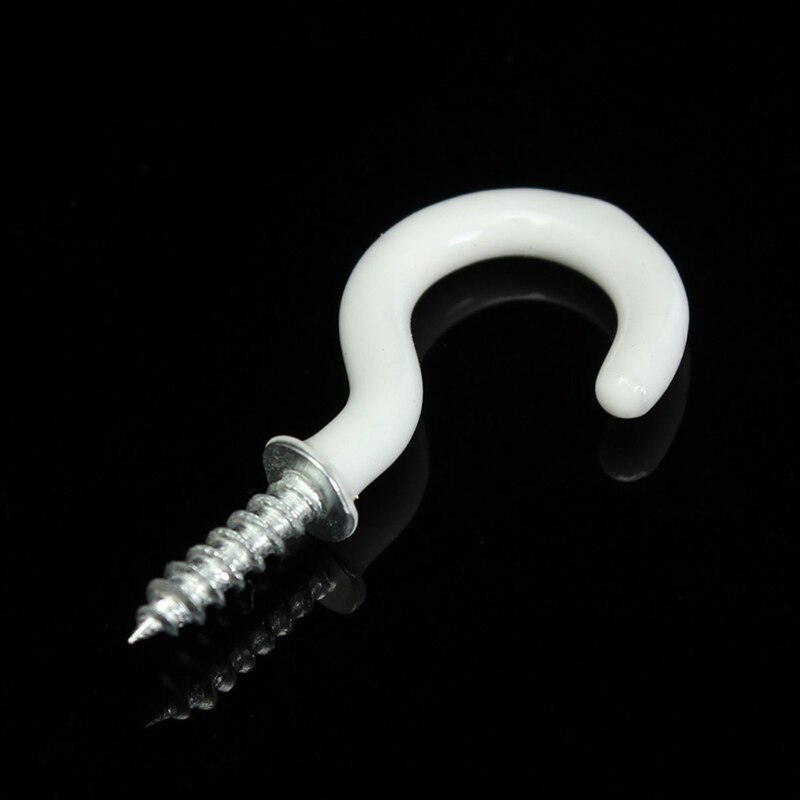 ! 20x Pvc Gecoat Roestvrij Staal Schroef In Cup Haken Ring Plant Sieraden Hanger Holder Dining Bar Tool S