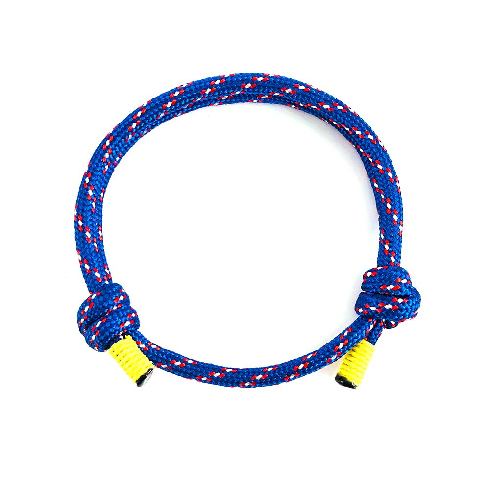 Pulsera ajustable de paracaídas de supervivencia para hombre y mujer, cuerda trenzada de emergencia para deportes al aire libre, de joyería, 1 Uds., 550: Colorful Blue