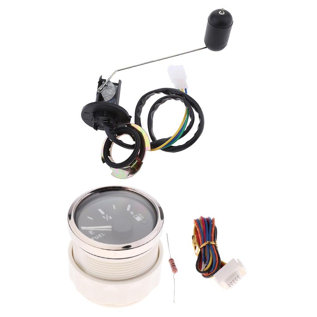 Motorcycle Digital Fuel Level Meter Gauge With Fuel Sensor Kit LED Fuel Level Gauge