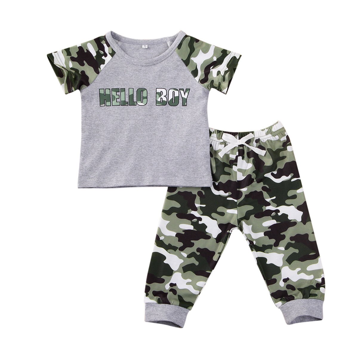 2 pces criança criança criança bebê menina 0-24 m casual camuflagem camisetas + leggings calças roupas: C / 6 m