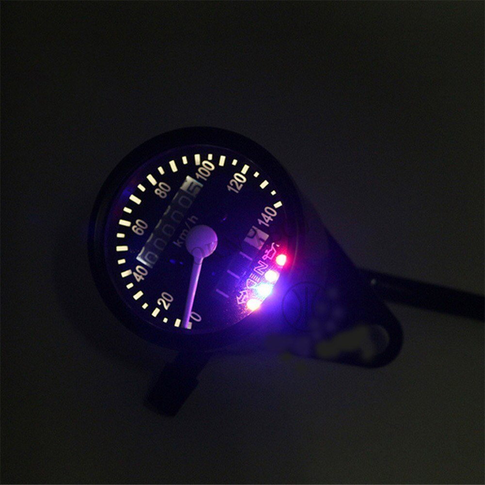 Velocímetro LED para motocicleta, con retroiluminación, tacómetro, odómetro para Moto, color café, Racer, instrumento, tacómetro, accesorios para Moto, Scooter