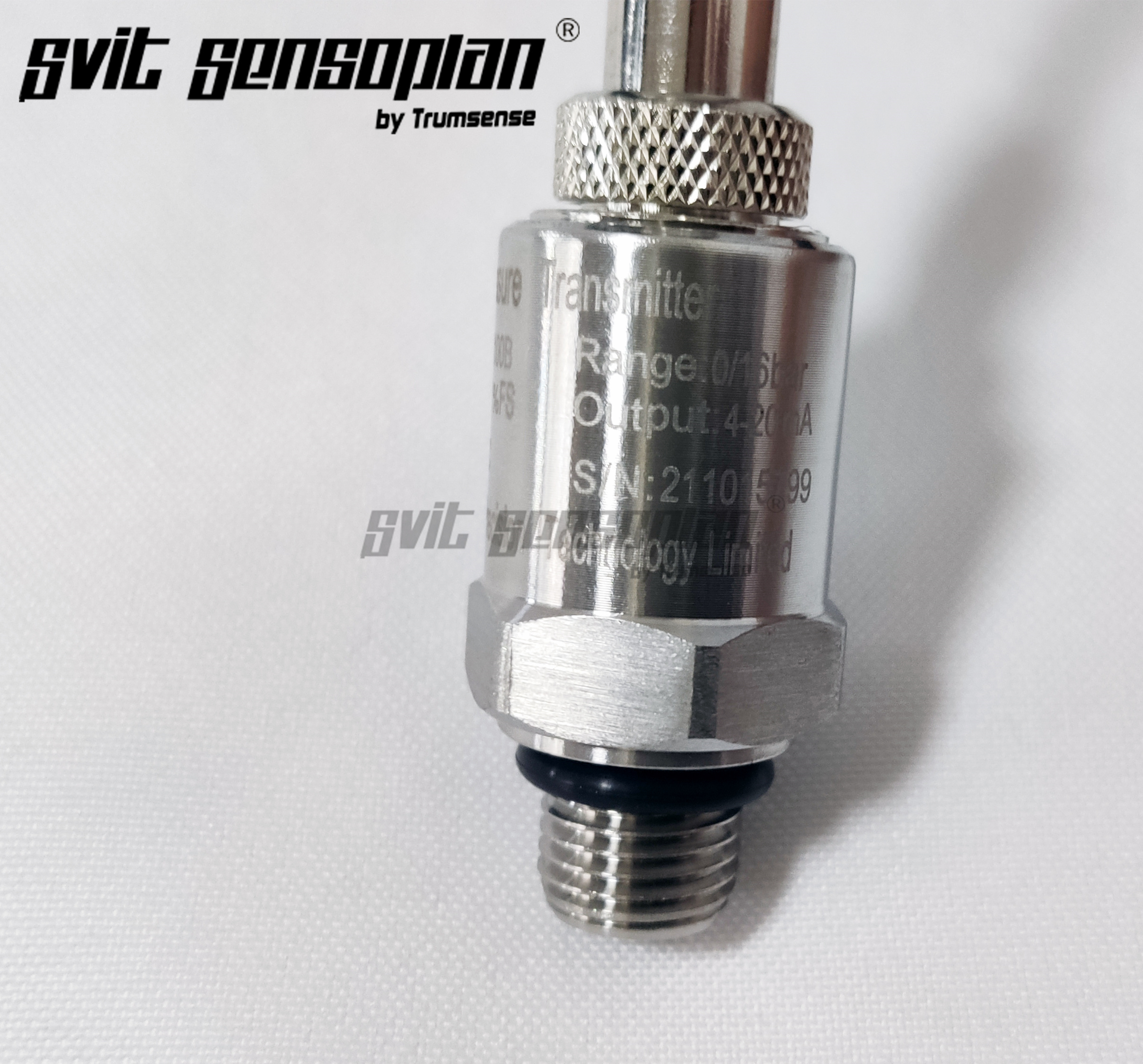 Pressure Transmitter For Air Compressor 16 Bar Range 4 to 20mA Output 24V DC Power Supply and G1/4 Connection Port