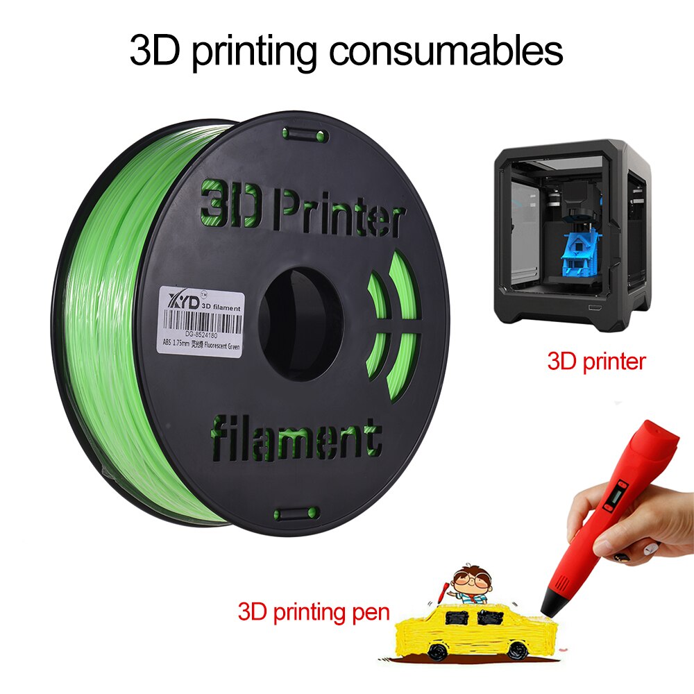 Filaments colorés d'impression de couleur irisée de diamètre du Filament 1.75mm d'abs de 1 KG/bobine pour des imprimantes 3D dessinant des stylos