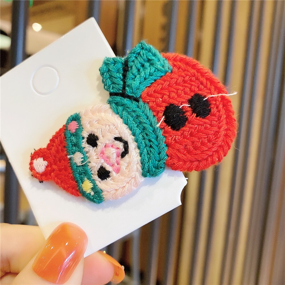 Fermagli per capelli da cartone animato per ragazze natale neonata forcine copricapo Barrettes fiocco per capelli principessa accessori per capelli per bambini forniture: 9