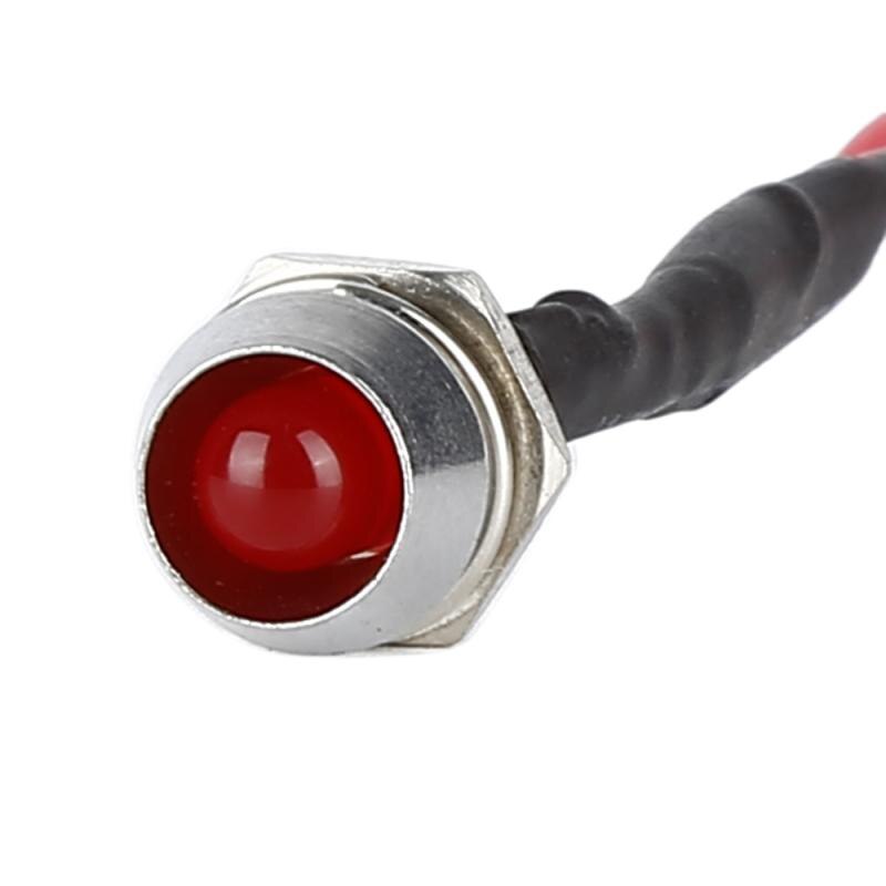 5/10PCS 12v 8mm LED PANEL DASH WARNING LIGHT INDICATOR LAMP Car Truck SUV Boat Motorcycle Signal Lamp Motorcycle Accessories