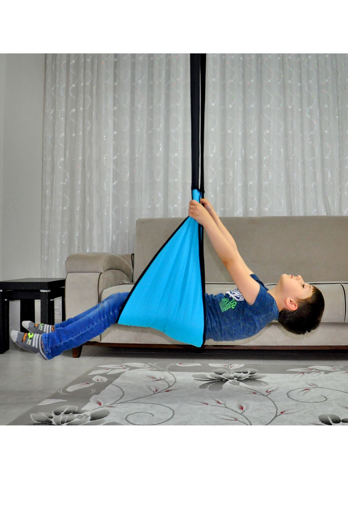 Blauw Natuur Picknick Hangmat Kinderen Swing Huis Tuin Gebruik Opknoping Beugel Activiteit Kids Model Amusement Modellen