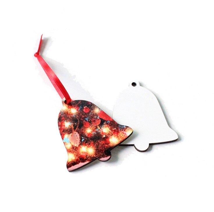 50 Stks/partij Sublimatie Lege Kerst Decoratie Hanger Mdf Dubbelzijdig Afdrukken Diy Warmte-overdracht Afdrukken: 8DT-005-D 65x60x3mm