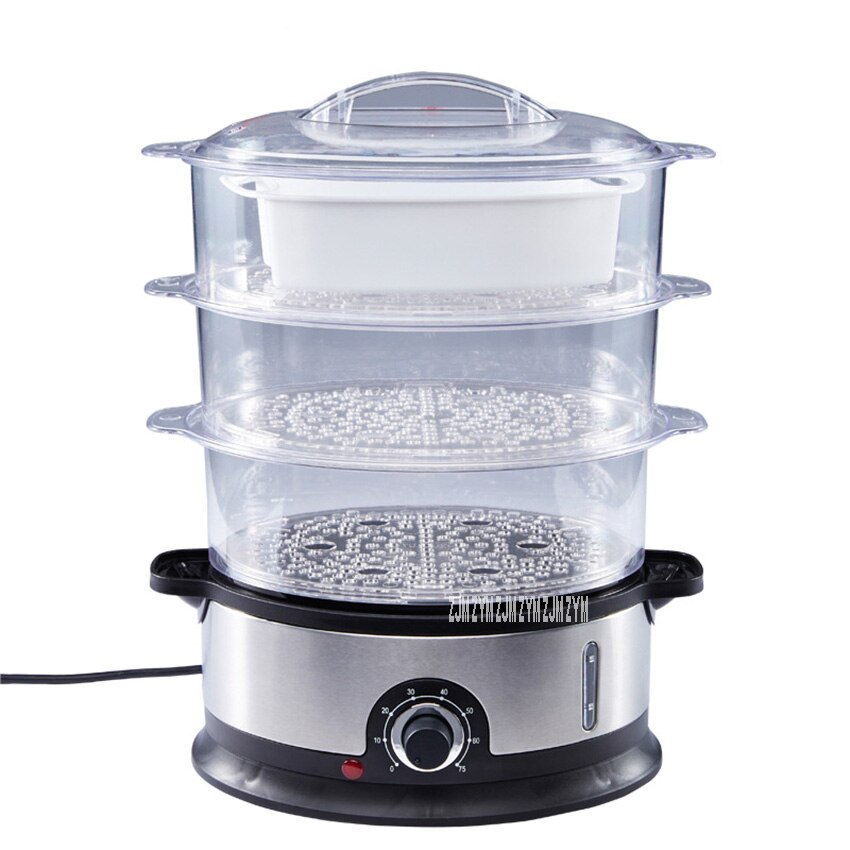 ES-07 casa alimentos eléctrico vapor vaporera multifuncional olla potencia automática de 3-capa de gran capacidad cocedor de vapor para marisco Cocina