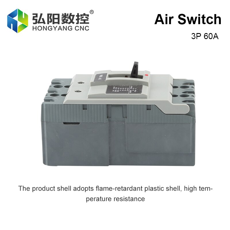 60A Molded Case Circuit Breaker 3P Three-Phase Air Switch Household Switch Switch Overload Short Circuit Protector Power Switch