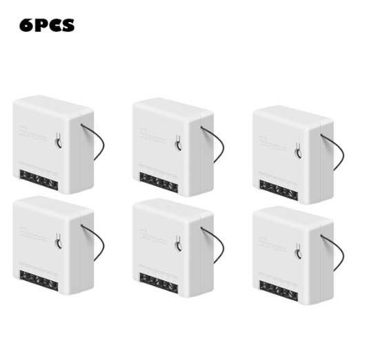 Sonoff-mini interruptor wi-fi, interruptor inteligente bidirecional, automação da casa, controle remoto, funciona com alexa, 1 a 10 unidades: MINI 6 pcs