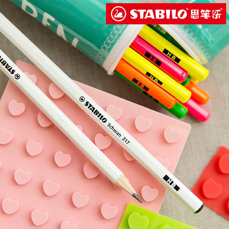 1 stücke stabilo 317 Farbige Bleistift Stangen Sechseckigen Bleistift HB/2B Grundschule freundlicher freundlicher ungiftig Bleistifte