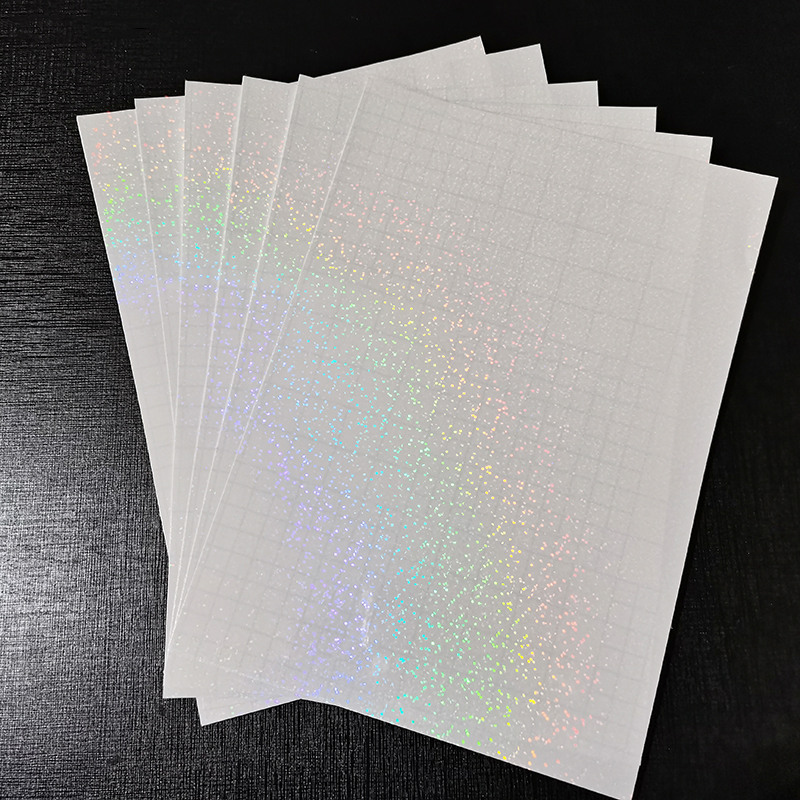Cinta adhesiva de lámina de arena holográfica, 210x297 MM, estampado en en papel, 50 hojas, tarjeta de Color para paquete DIY