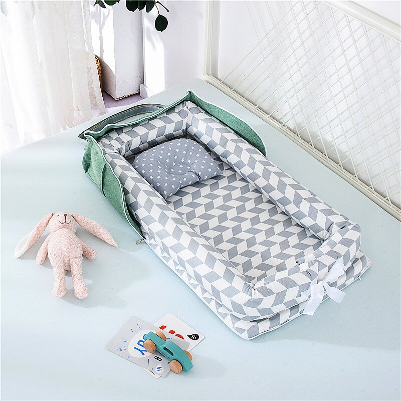 Portable Baby Bed For Boys Girls Travel Bed Infant Cotton Cradle Crib Baby Bassinet Multifunction Foldable Newborn Bed Babynest: A11