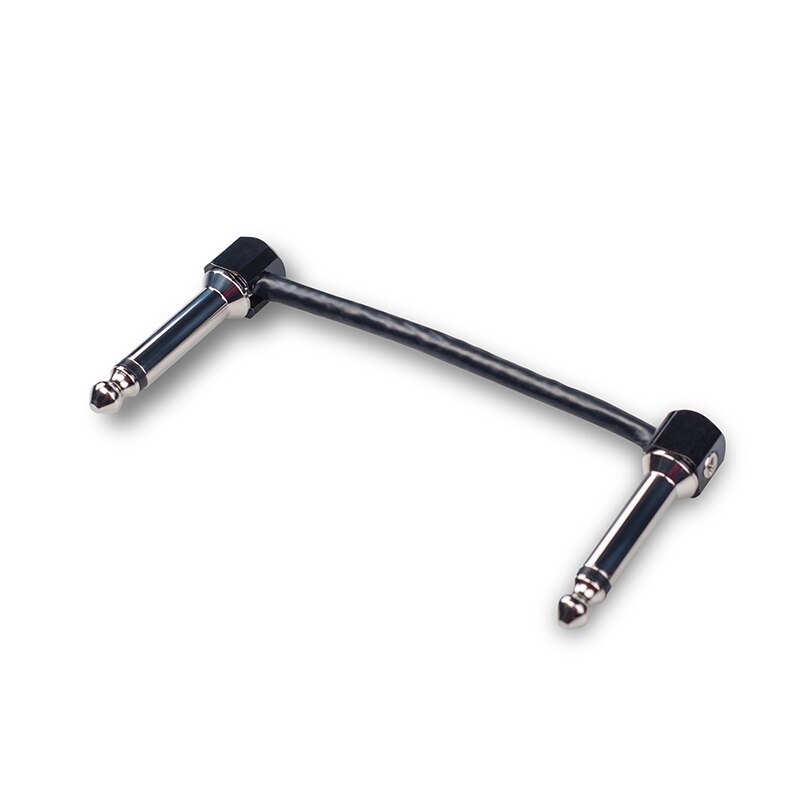 JOYO CM-16 8CM Guitar Effect Pedal Cable For Guitar Line 6.35mm Shielded Mono Cable Screening Right Angle Plug: CM-16   8CM Cable