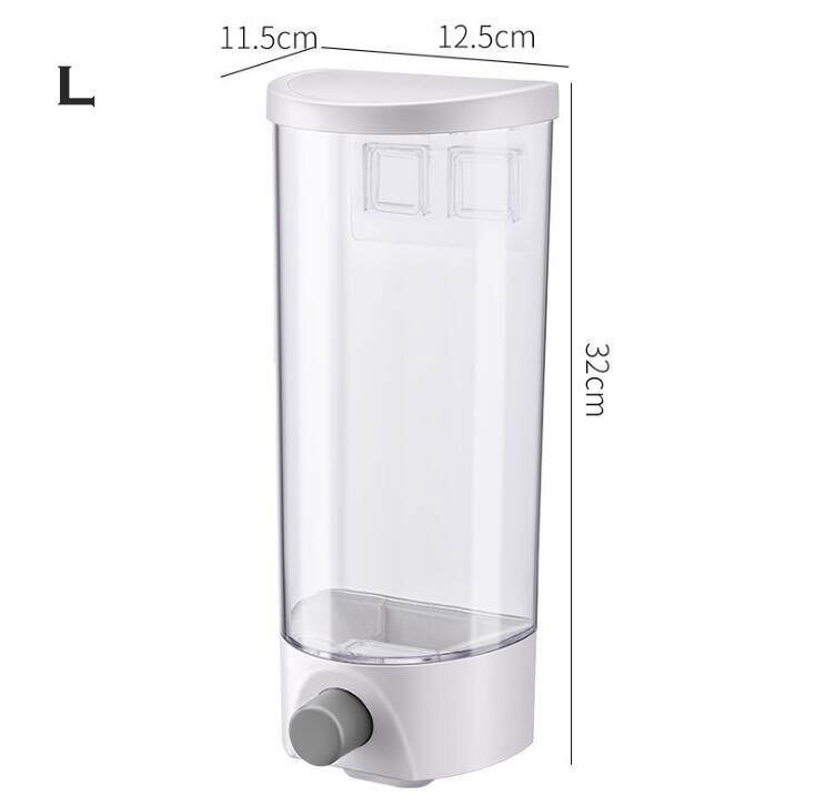 1000/1500Ml Muur Opknoping Hele Granen Voedsel Opslag Container Keuken Graan Rijst Bonen Verzegelde Potten Havermout Dispenser: 1500ML