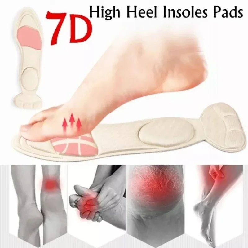 2/4 pezzi tacco alto sottopiede in Memory Foam inserti tallone Post posteriore traspirante antiscivolo per scarpe da donna solette di supporto per arco di scarpe