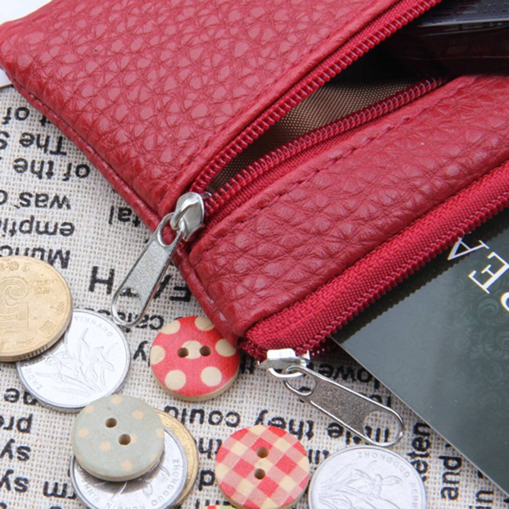 Cartera de cuero Multi funcional con cremallera tarjetero Monedero Hombre y Mujer Portomonee Carteira Porte fetille