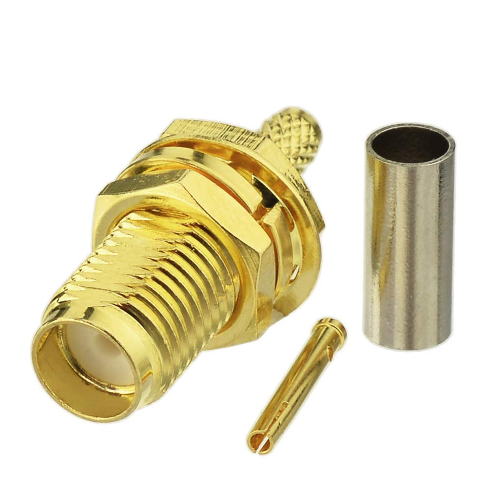 5 Pcs Sma Vrouwelijke Adapter Rf Connector Sma Vrouwelijke Jack Krimpen Voor RG316 RG174 Kabel Draad Sma Vrouwelijke Connector Adapter