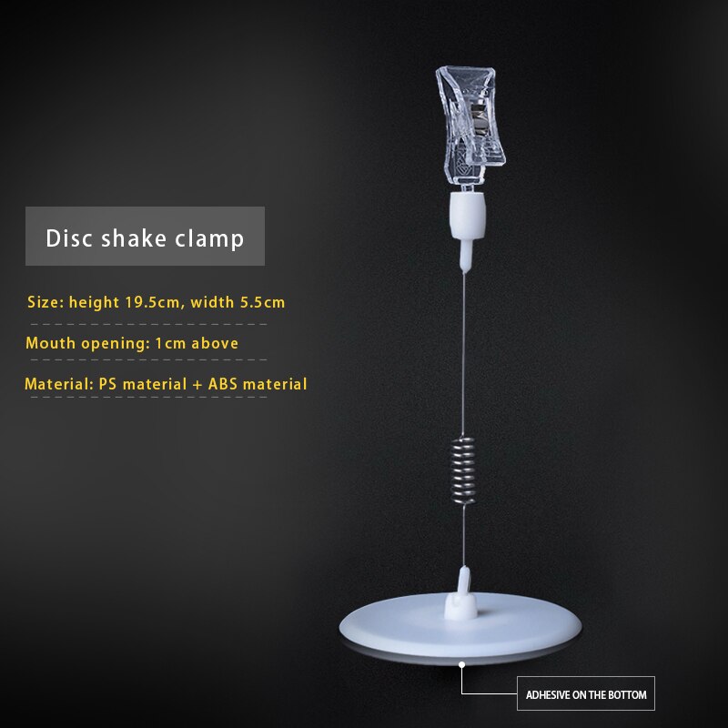 10 Pcs Transparent Crystal Clip POP Advertising Clip Commodity Price clip Supermarket Price Brand Stand Vertical: YYP05A