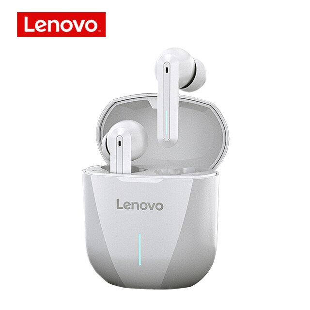 Lenovo XG01 Gaming Wireless Headphone TWS Bluetooth Earphone Game Headset 9D HiFi Stereo Earbud Noise Reduction with Mic Headset: White