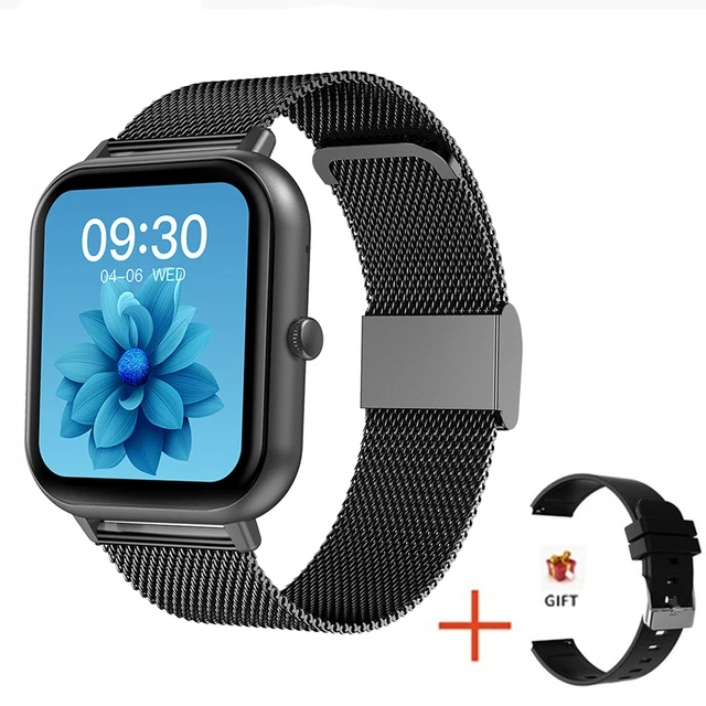 2023 Chiamata Bluetooth Smart Watch Donna Quadrante personalizzato Smartwatch per Android IOS Orologi musicali impermeabili Orologio da polso Full Touch: Grigio