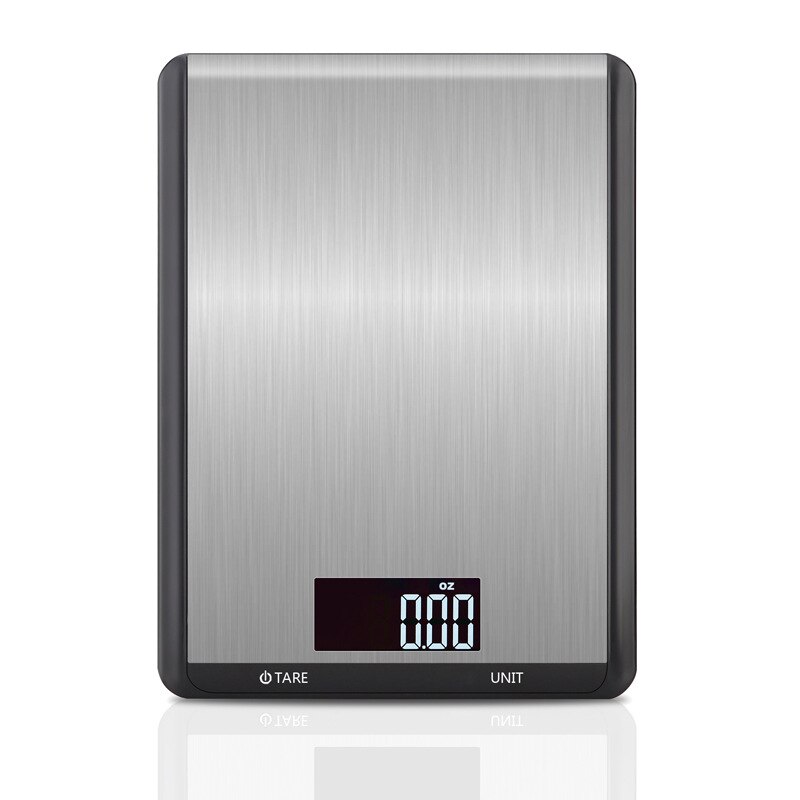 Digital Kitchen Food Scale 22lbs/10kg Precision Food Scale LCD Display Tempered Glass Surface Touch Screen: black / 10Kg
