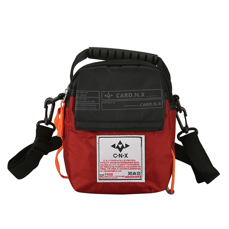 Men&#39;s Bag Messenger Bag Male Waterproof Oxford Travel Hip Hop Streetwear Shoulder Crossbody Bags Handbag Casual Mini Briefcase: red