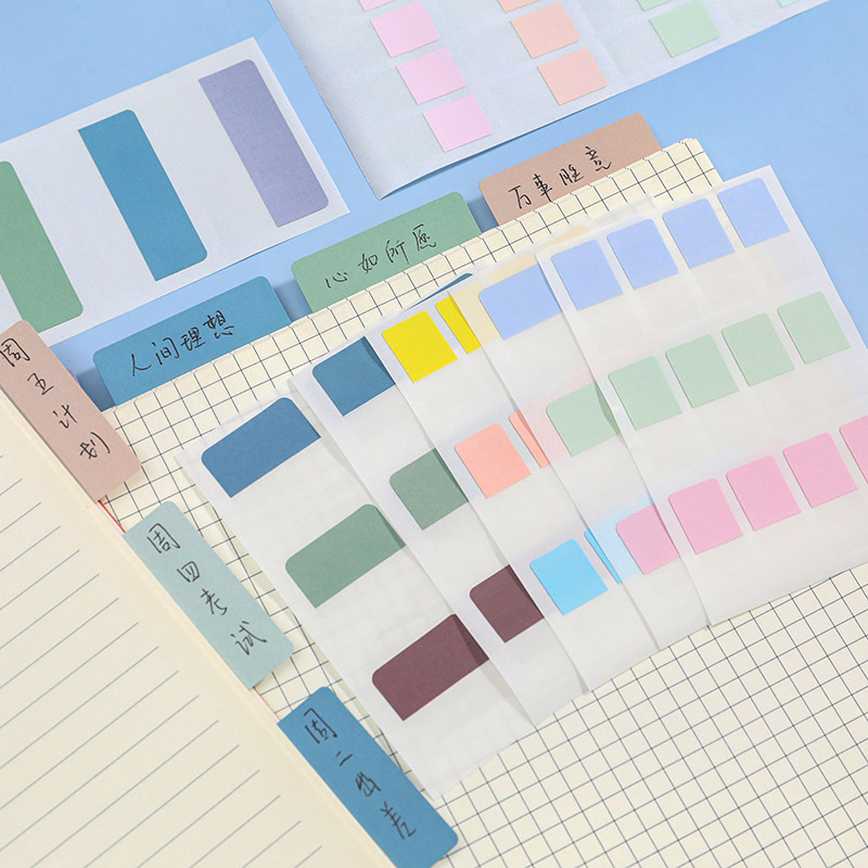 Yatniee 10 Stks/pak Kleur Index Stickers Student Fluorescerende Sticky Notes Kantoor Classificatie Namen Sticker Note Labels