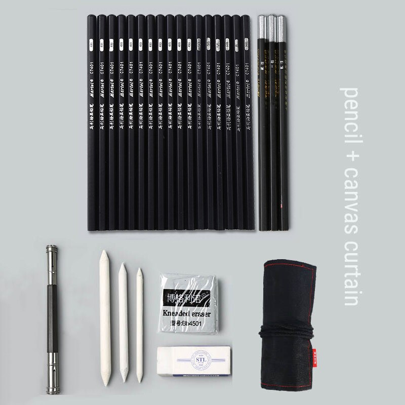 Sketch set pencil storage full set of adult sketch painting tool set beginner sketch drawing art supplies: Maries Lace