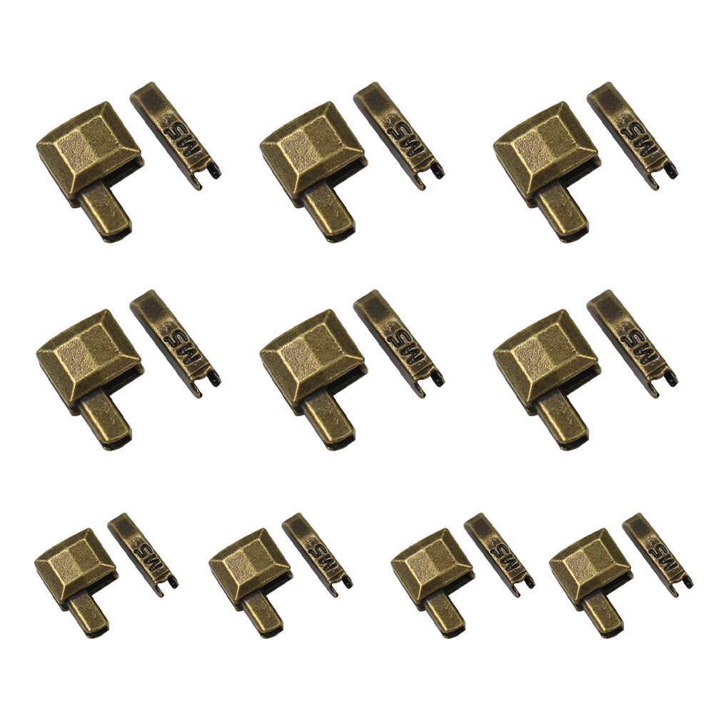 10 Teile/sätze Metall Reparatur Reißverschluss Stopper Offene Ende Reißverschluss NäHenne Stopper Zubehör Reißverschluss M5T9 DIY Für Kleidung: Bronze- 10Stck