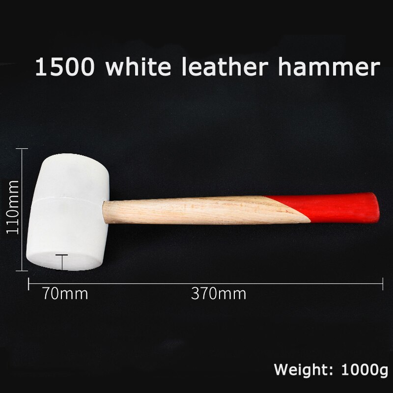 Martillo de goma para golpear, herramienta para decoración de azulejos, martillo de goma suave, martillo de tendón: 1500 leather